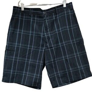 Men’s Grand Slam Blue Plaid Golf Shorts Size 34